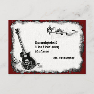 Elektrische Gitarre Schwarze Rote Musik Save the D Date