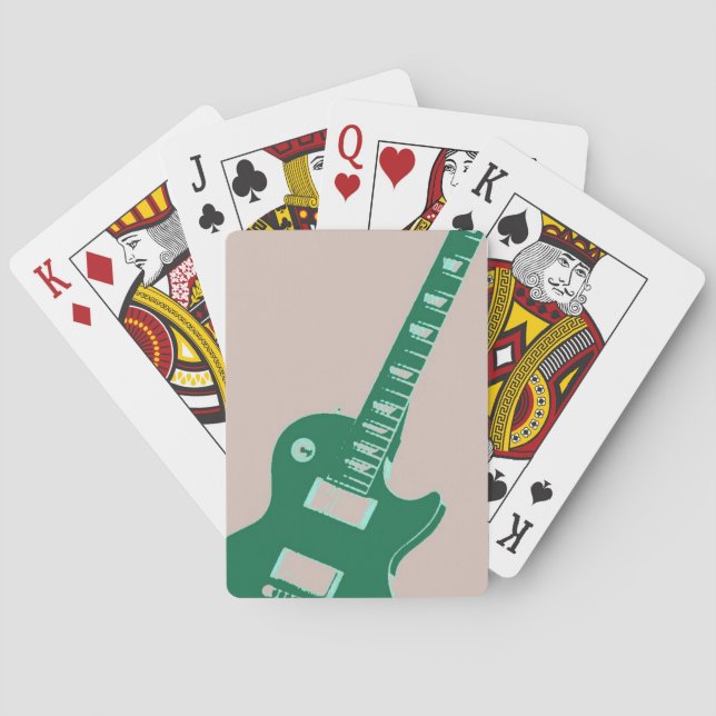 Elektrische Gitarre Spielkarten (Rückseite)