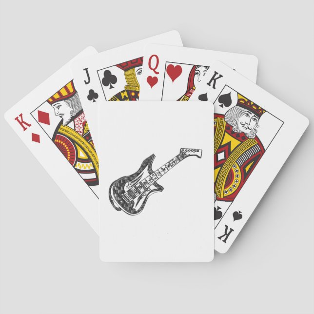 Elektrische Gitarre Spielkarten (Rückseite)