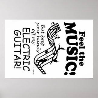 Elektrische Gitarre spürt die Musik Poster