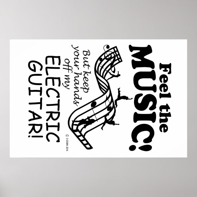 Elektrische Gitarre spürt die Musik Poster (Vorne)