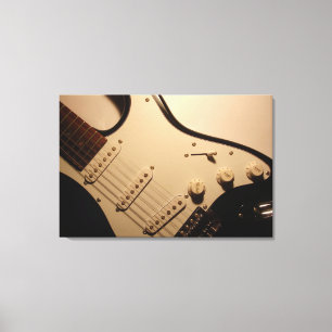 Elektrische Gitarre überzogene Canvas Print Leinwanddruck