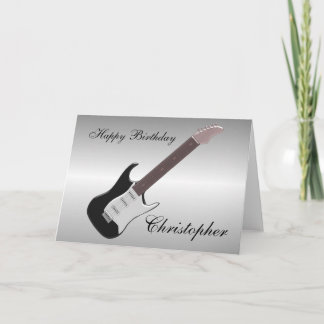 Elektrische Gitarre zum Geburtstag Karte