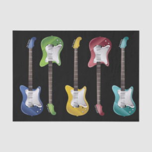 Elektrische Gitarren für Rockmusik Seidenpapier