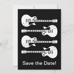 Elektrische Gitarren Graphic in White Save The Date