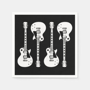 Elektrische Gitarren Graphic in White Serviette