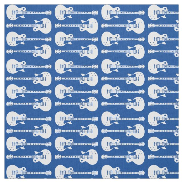 Elektrische Gitarren Graphic in White Stoff (Muster)