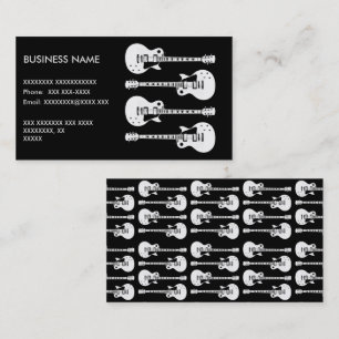 Elektrische Gitarren Graphic in White Visitenkarte