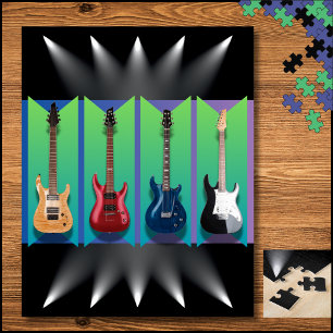 Elektrische Gitarren-Kollektion Bühnen-Scheinwerfe Puzzle