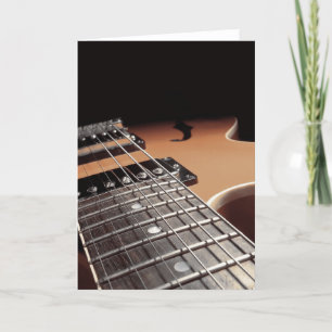 Elektrische Gitarren-nahes hohes - Vintages Brown Feiertagskarte