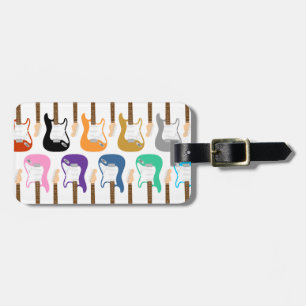 Elektrische Gitarren-Pop-Kunst Gepäckanhänger