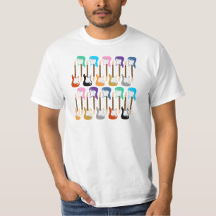 Elektrische Gitarren-Pop-Kunst T-Shirt