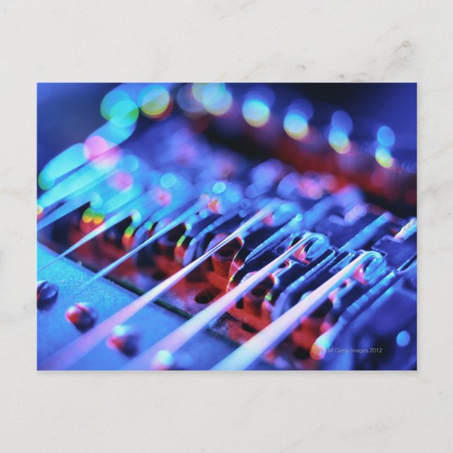 Elektrische Gitarrenbrücke Postkarte (Vorderseite)