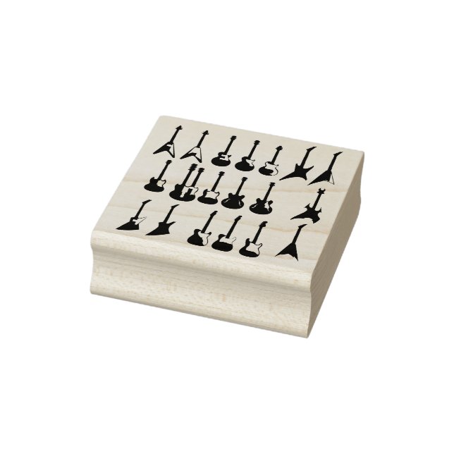 elektrische Gitarrenkörper Briefmarke Gummistempel (Stempel)