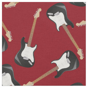 Elektrische Gitarrenmusik Musiker Zimmer Dekoratio Stoff