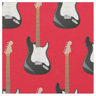 Elektrische Gitarrenmusik Musiker Zimmer Dekoratio Stoff