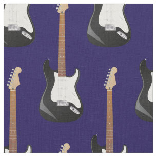 Elektrische Gitarrenmusik Zimmerdekor Blau Stoff