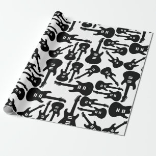 Elektrische Gitarrenmuster-Musik als CUSTOM-FARBE Geschenkpapier