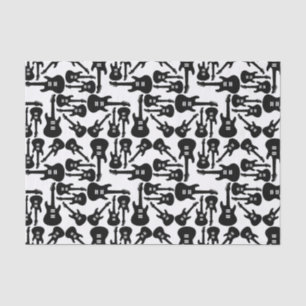 Elektrische Gitarrenmuster-Musik als CUSTOM-FARBE Seidenpapier