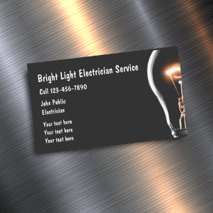 Elektrische Glühlampe Magnetische Visitenkarte