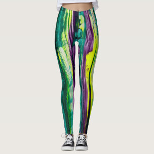 Elektrische Harmonie -handgefertigte Kunstwerk Leggings