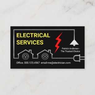 Elektrische Hausstromkreislaufleitung Visitenkarte