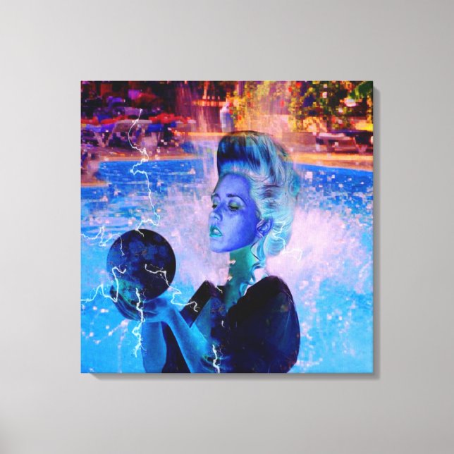 Elektrische Hexe Leinwanddruck (Vorderseite)