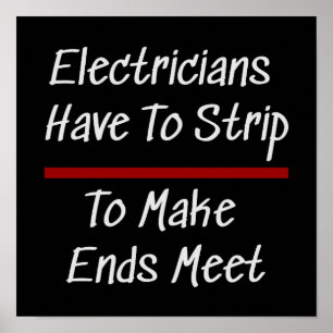 Elektrische Joke Funny Novelty Spaß Electrical Poster