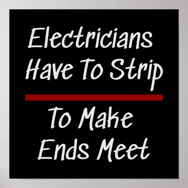 Elektrische Joke Funny Novelty Spaß Electrical Poster (Vorne)