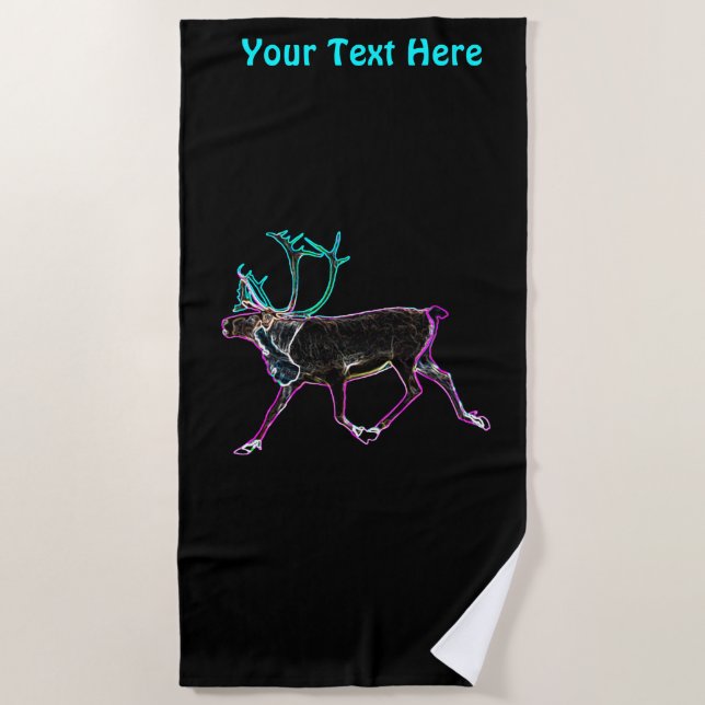 Elektrische Karibik Strandtuch (Vorderseite)