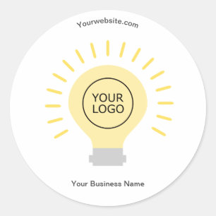 Elektrische Lampen für Ihr Logo - kundenspezifisch Runder Aufkleber
