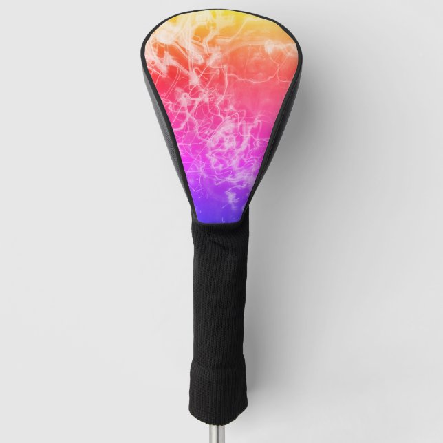 Elektrische Lichtlinien Gradient abstrakt. Golf Headcover (Vorderseite)