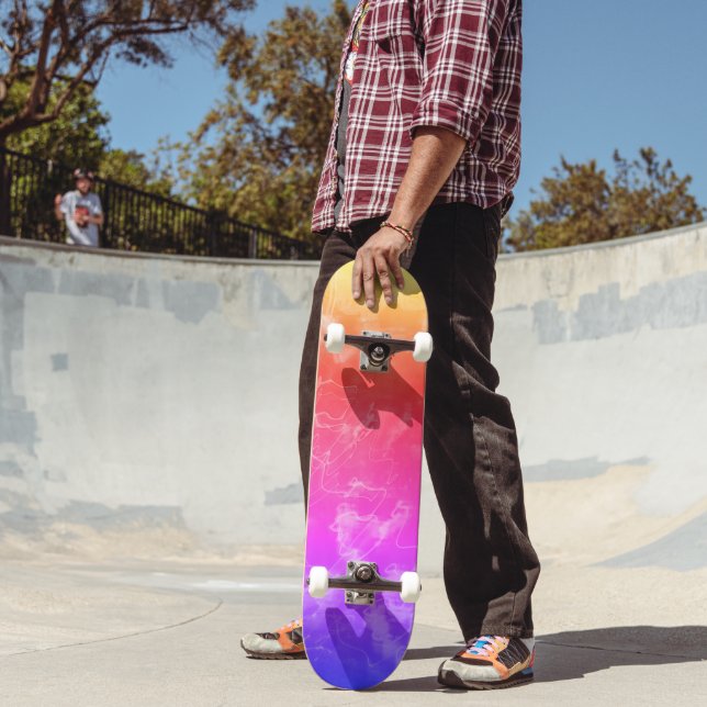 Elektrische Lichtlinien Gradient abstrakt. Skateboard (Außenbereich 2)