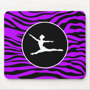 Elektrische lila Zebra-Streifen; Ballett Mousepad