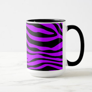 Elektrische lila Zebra-Streifen; Zahl Skaten Tasse