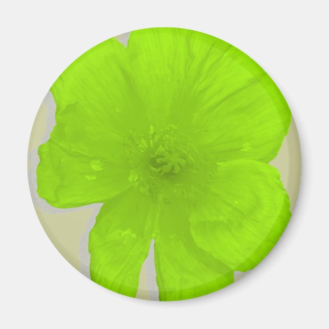 Elektrische Limon-/PopArt-Blume Magnet (Vorne)