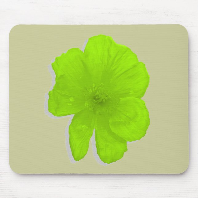 Elektrische Limon-/PopArt-Blume Mousepad (Vorne)