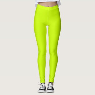 Elektrische Limone Solid-Farbe Leggings