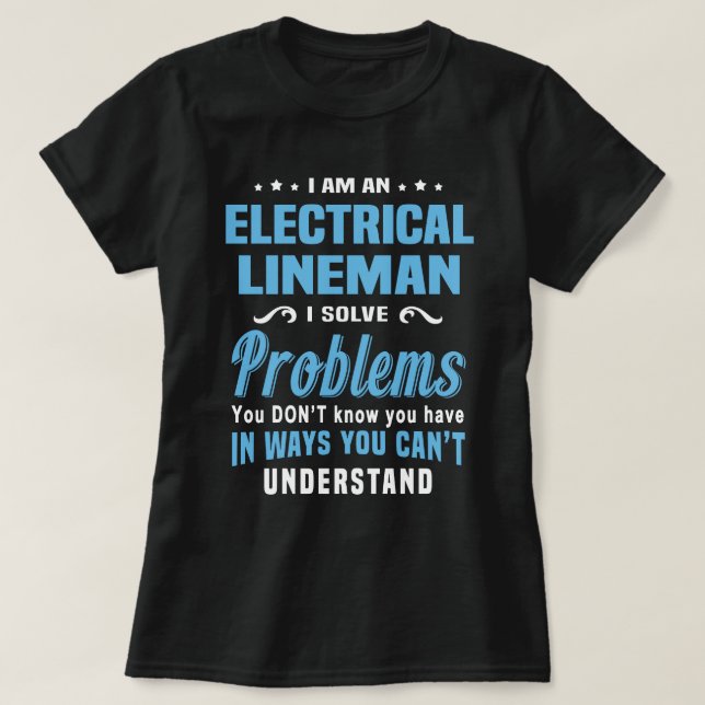 Elektrische Lineman T-Shirt (Design vorne)