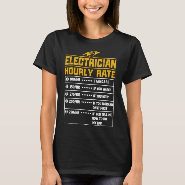 Elektrische lustige Stundengeschenke für den elekt T-Shirt (Vorderseite)