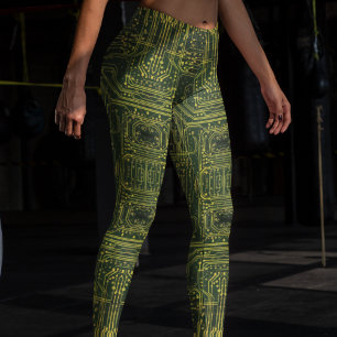 Elektrische Neon Gold Leggings - Cool