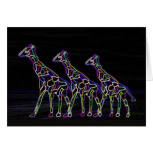 Elektrische Neongiraffen
