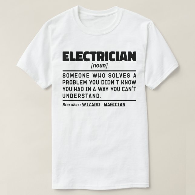 Elektrische Noun Cool Vater Remüde Vathers Day Jok T-Shirt (Design vorne)