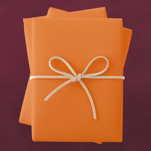 Elektrische Orangefarbene Festfarbe Geschenkpapier Set (Von Creator hochgeladen)