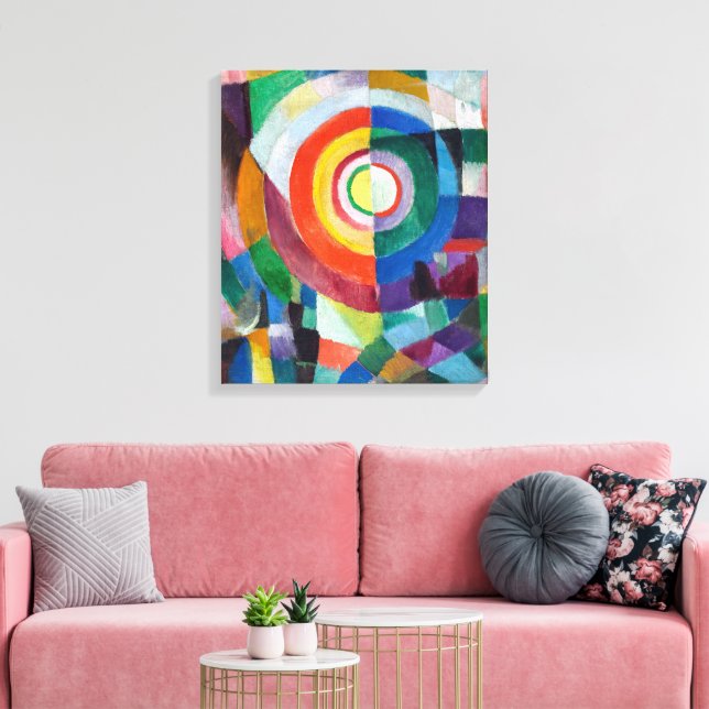 Elektrische Prismen Nr. 41 | Sonia Delaunay | Leinwanddruck (Insitu (Wohnzimmer))