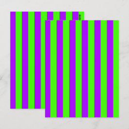 Elektrische Psychedelik Lila und Harlequin Green Postkarte