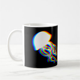 Elektrische Quallen EDM Raver Silhouette Kaffeetasse