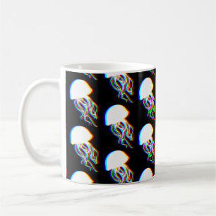 Elektrische Quallen-EDM-Silhouette Gemustert Kaffeetasse