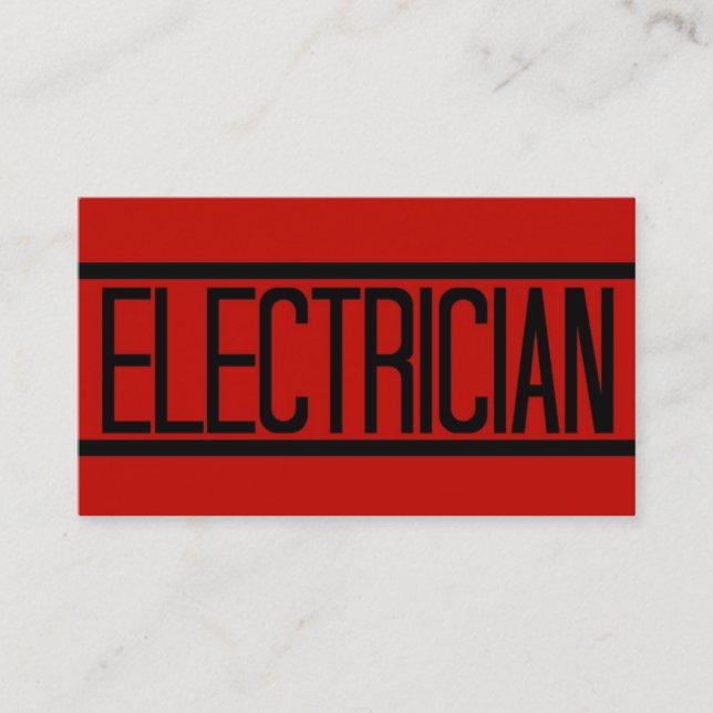 Elektrische Red Business Card Visitenkarte (Vorderseite)