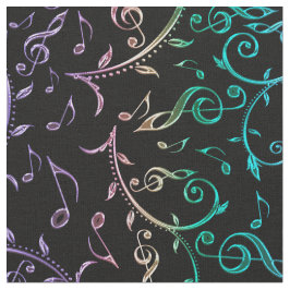 Elektrische Regenbogenanmerkungen und Clefs auf Stoff